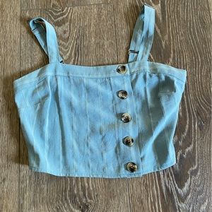 Sky and Sparrow button up tank top